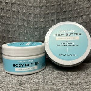 Trader Joe’s fragrance free body butter. Set of two. Sealed.